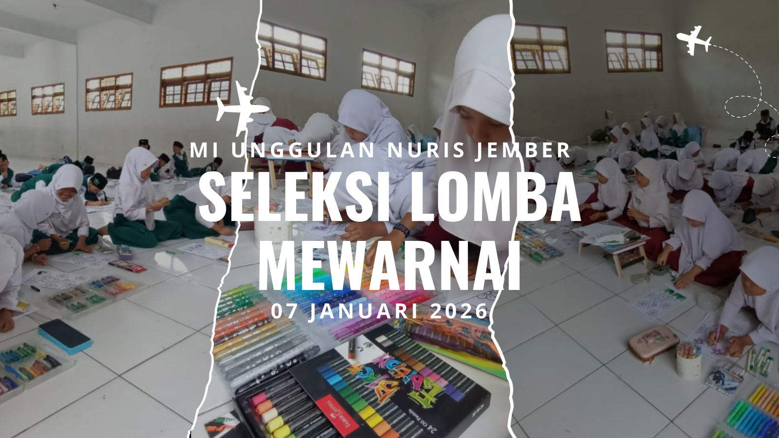 Penuh Warna! MI Unggulan Nuris Jember Gelar Seleksi Untuk Mengikuti Lomba Mewarnai