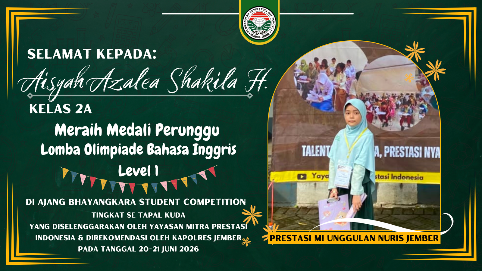 Persiapan Cuma Dua Hari! Ze Bawa Pulang Medali untuk MI Unggulan Nuris Jember!