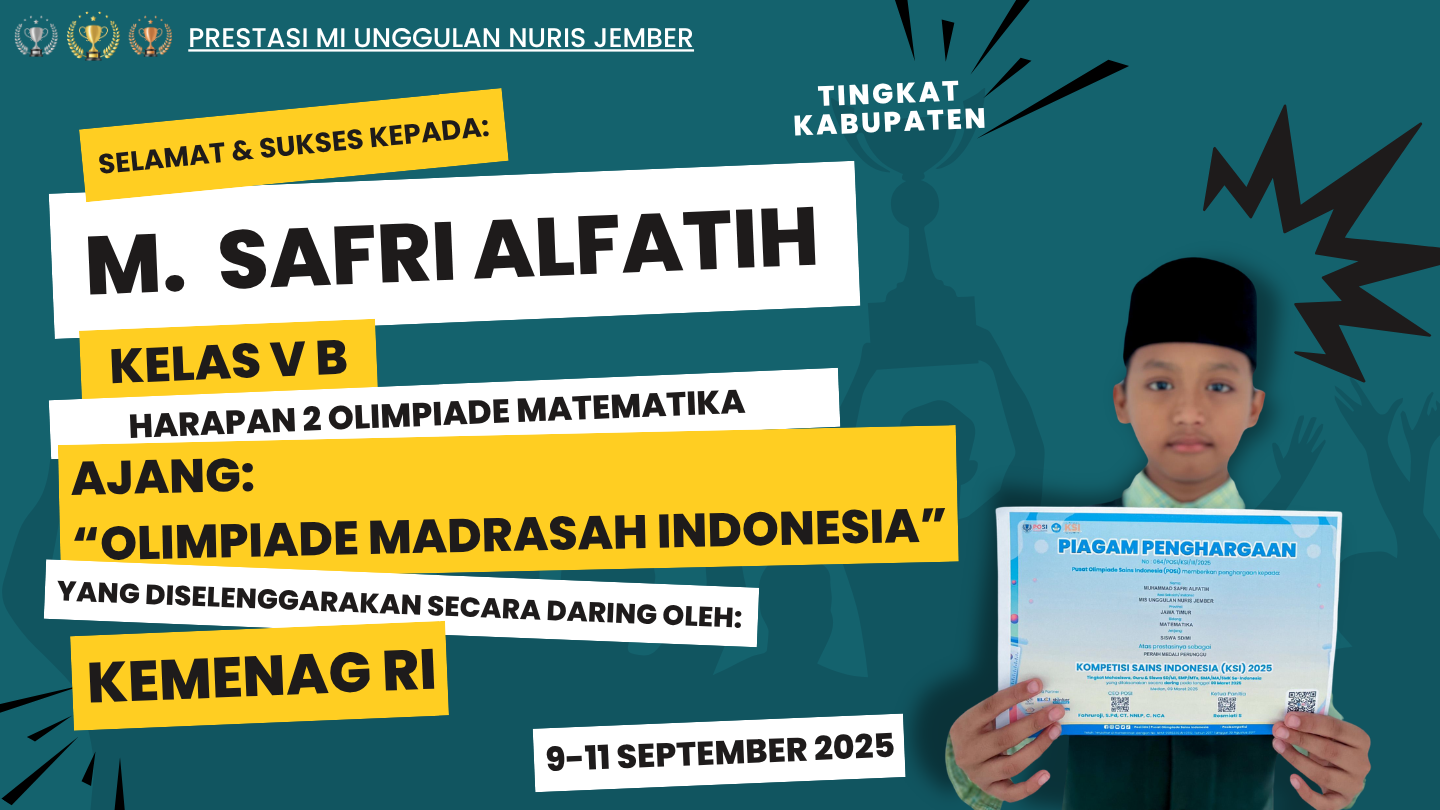 Deretan Angka Kembali Takluk! Alfa Kembali Juara untuk MI Unggulan Nuris Jember
