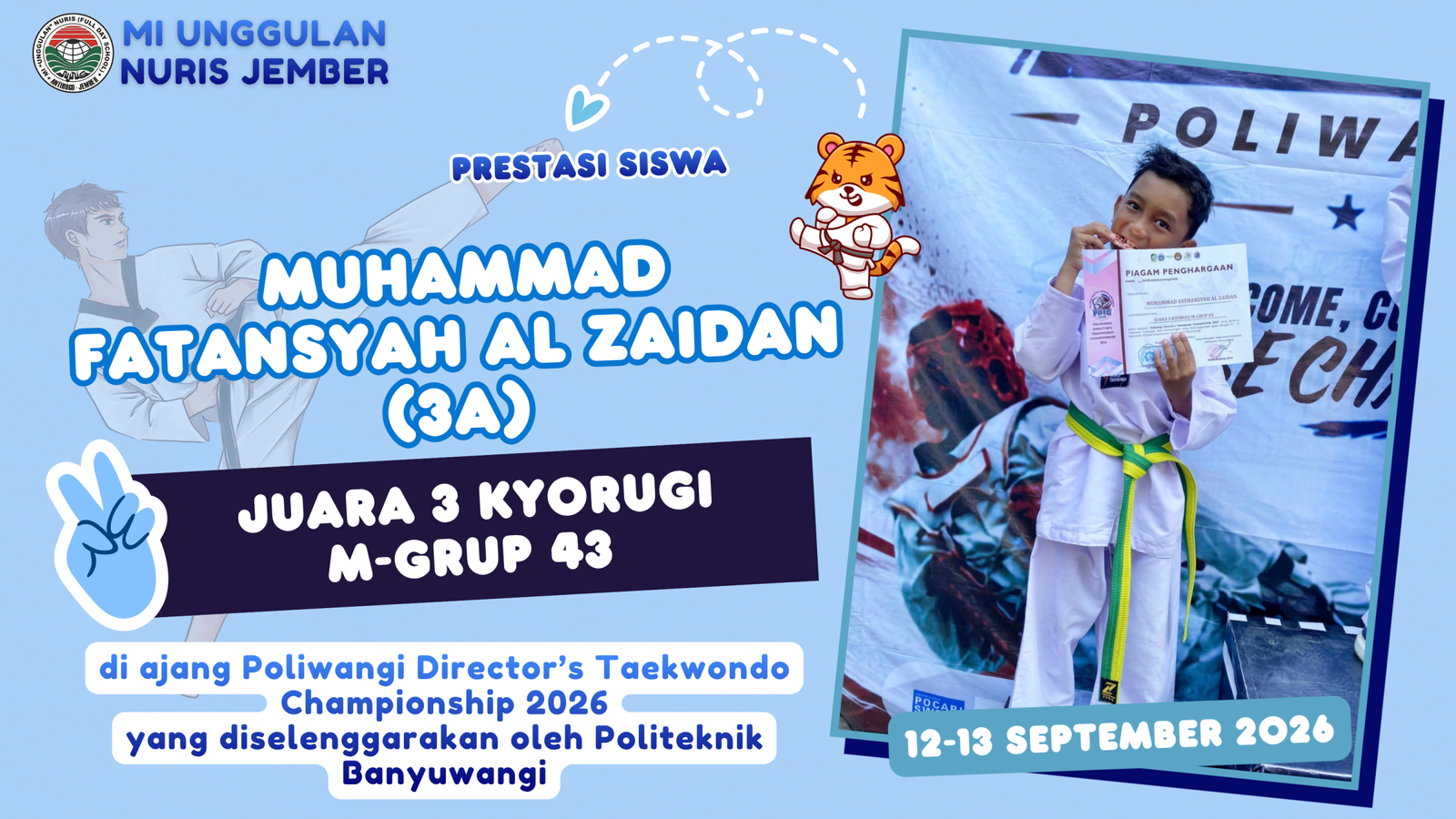 Tendangan Fatan Ikut Harumkan Nama MI Unggulan Nuris Jember!