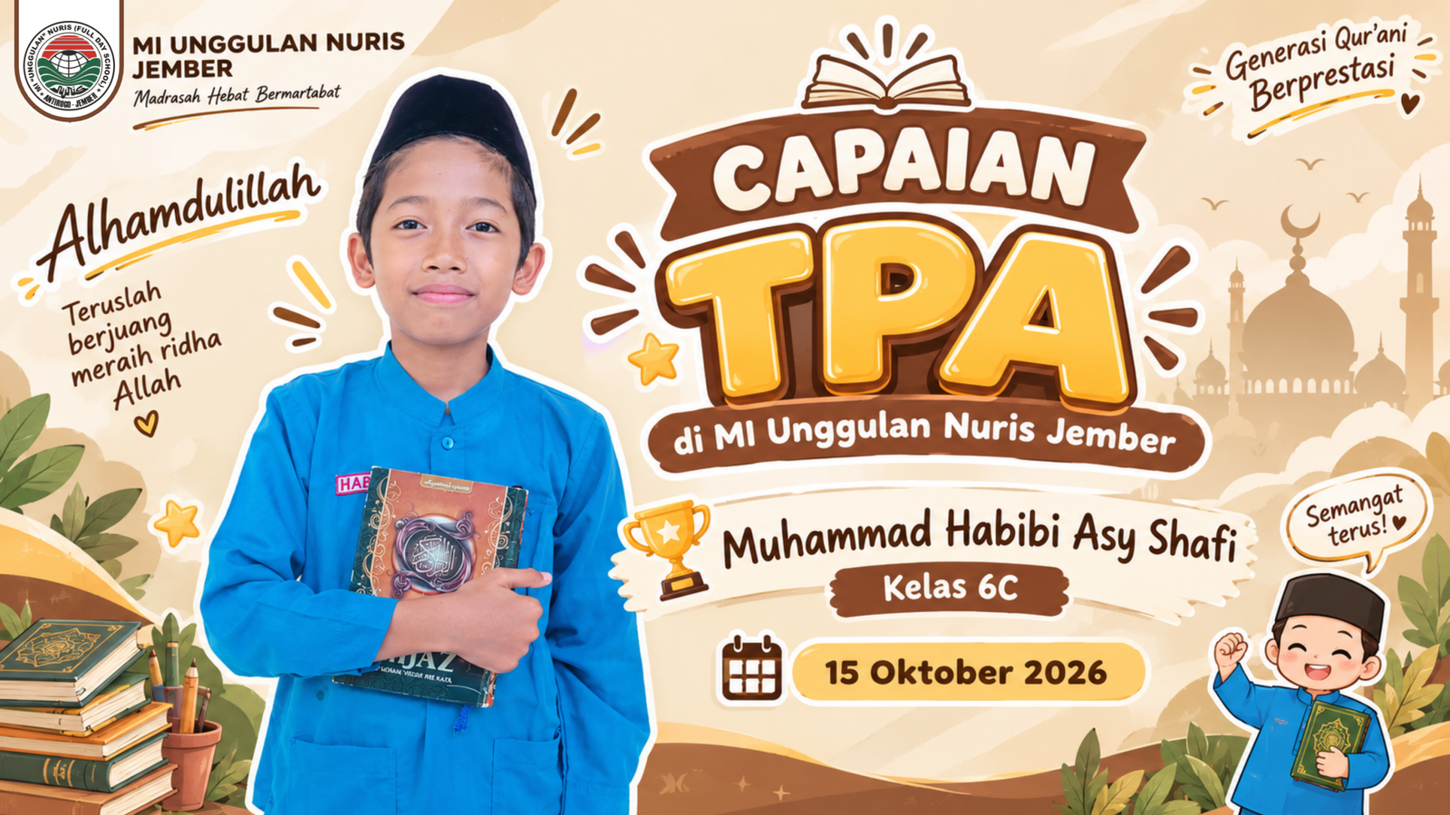Kabar Bahagia! Habibi Tuntaskan Capaian TPA di MI Unggulan Nuris Jember