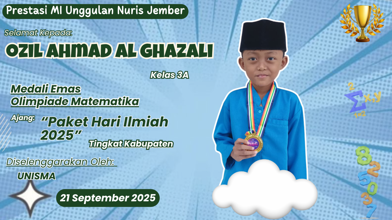 Ozil Si Santun Turut Mengharumkan Nama MI Unggulan Nuris Jember